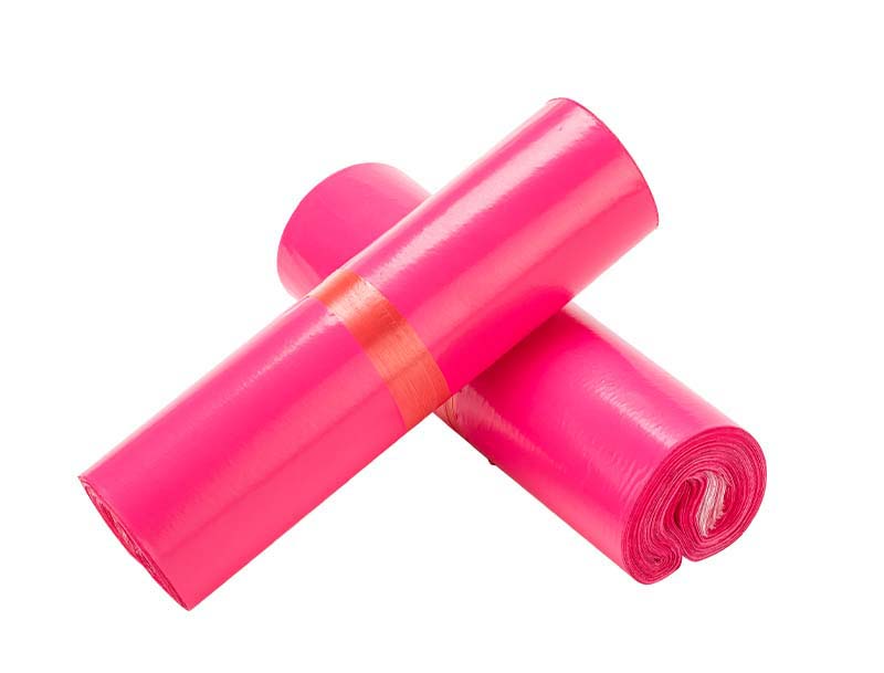 广水玫红色快递袋-02